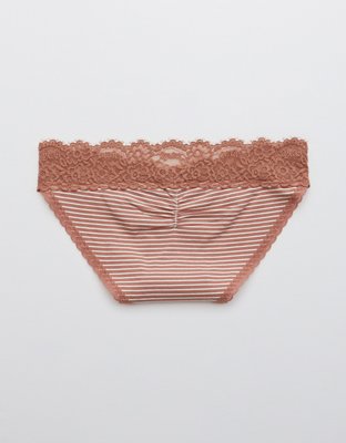 Aerie Cotton Eyelash Lace Printed Bikini Underwear
