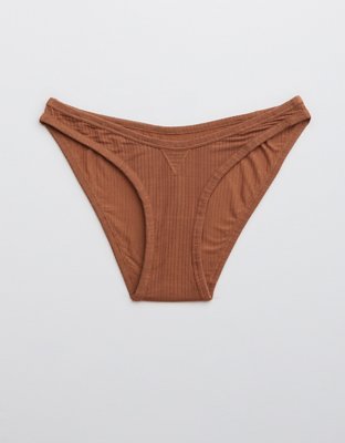 Aerie Juniors Modal Ribbed High Cut Thong Underwear