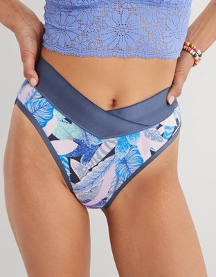 Aerie Cotton Crossover High Waisted Mom Underwear
