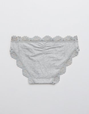 Aerie Cotton Snowday Lace Bikini Underwear
