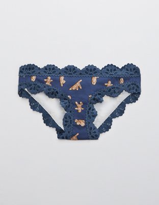 Aerie Cotton Snowday Lace Bikini Underwear