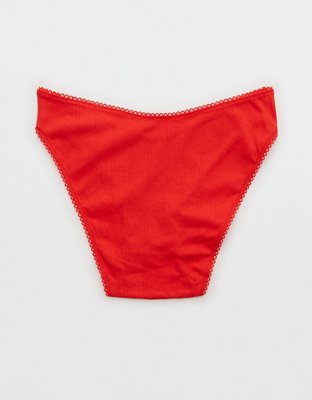 Aerie Pointelle High Cut Bikini Underwear