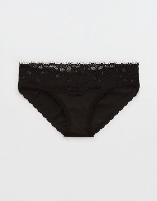 Aerie No Show Cheeky Underwear In True Black