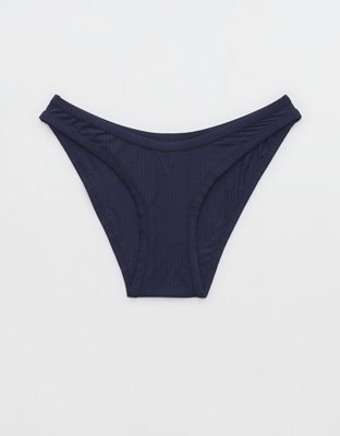 aerie, Intimates & Sleepwear, Set Of 3 Aerie Seamless Logo High Waisted  Mom Underwear Blackbluegray Small