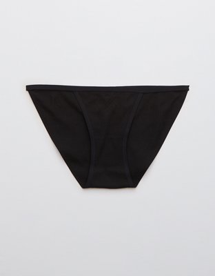 Women's Bonded Micro Thong Low Rise Jersey - Auden (S (4-6), Black) 