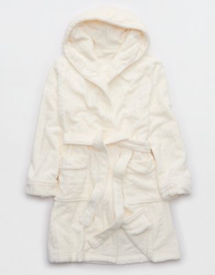 Aerie Bata de Fleece en Punto Trenzado