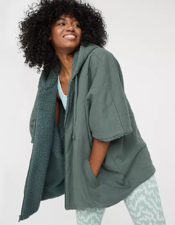 OFFLINE By Aerie Sherpa Lined Cape