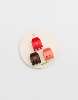 OFFLINE By Aerie Mini Hair Clip 3-Pack