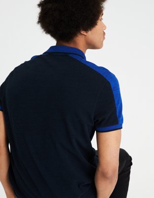 Мужские топы American Eagle AE SHOULDER PANEL POLO — фото 4