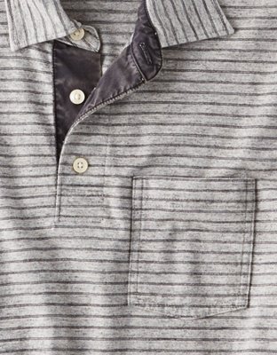 Мужские топы American Eagle AE Jersey Striped Polo — фото 3