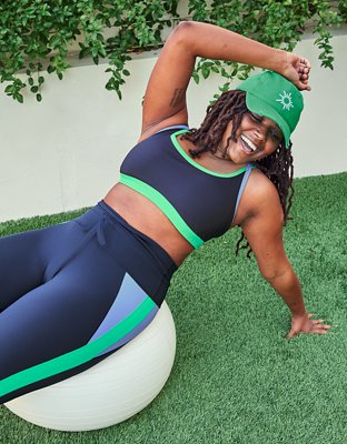 OFFLINE By Aerie Goals Colorblock Sports Bra