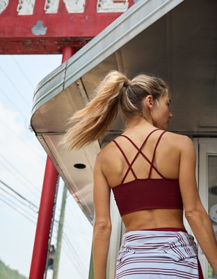 OFFLINE By Aerie Real Me Hold Up! Strappy Sports Bra