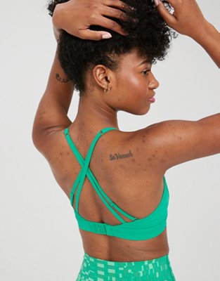 OFFLINE By Aerie Goals Rib Strappy Back Sports Bra