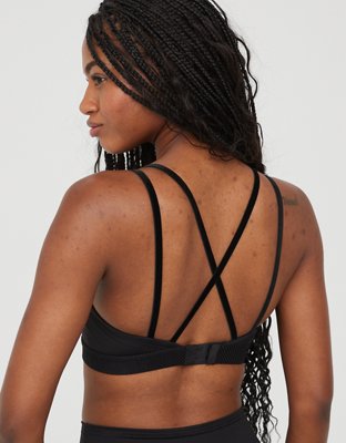 OFFLINE By Aerie Goals Mesh V-Neck Sports Bra