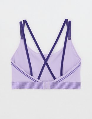 OFFLINE By Aerie Goals Velvet Trim Sports Bra