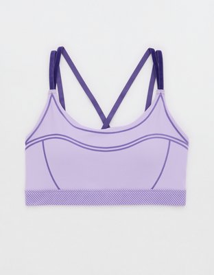 OFFLINE By Aerie Goals Velvet Trim Sports Bra