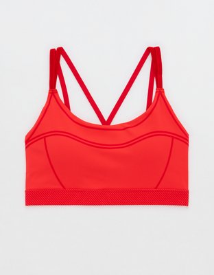 OFFLINE By Aerie Goals Velvet Trim Sports Bra