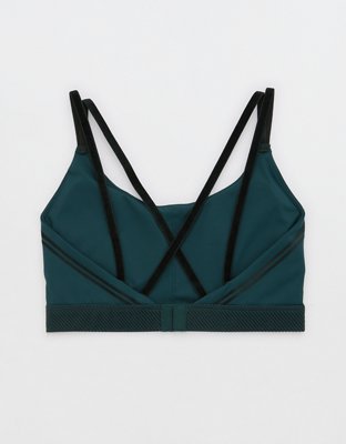 OFFLINE By Aerie Goals Velvet Trim Sports Bra