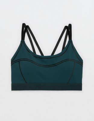 OFFLINE By Aerie Goals Velvet Trim Sports Bra