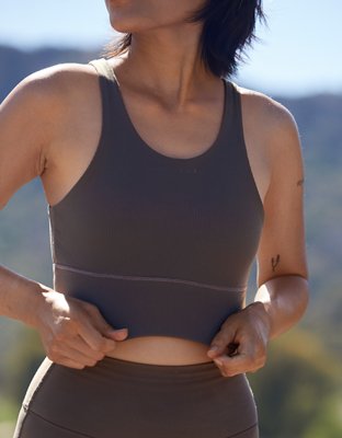 OFFLINE By Aerie Ribbed Plunge Sports Bra