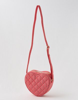 Aerie Quilted Heart Crossbody Bag