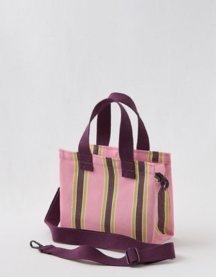 Aerie Mini Striped Mesh Tote Bag