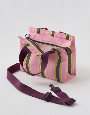 Aerie Mini Striped Mesh Tote Bag