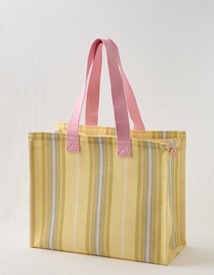 Aerie Striped Mesh Tote Bag