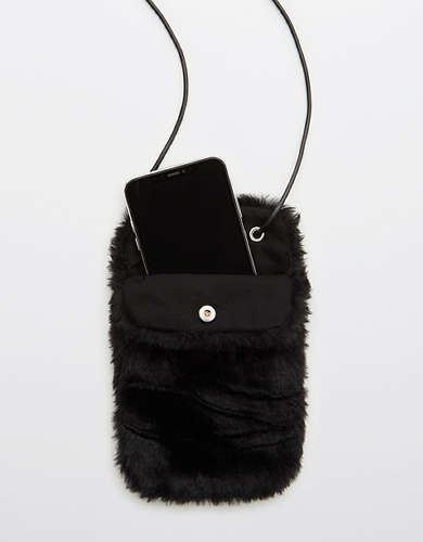 Aerie Fur Phone Pouch