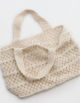 Aerie Jumbo Crochet Tote Bag