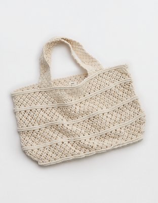 Aerie Jumbo Crochet Tote Bag