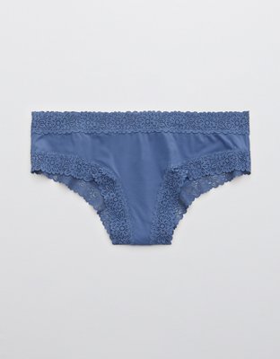 Aerie real good lace cheeky brief in blue