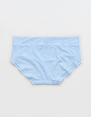 Трусы Smoothez Everyday Boybrief, жаккард — Aerie, цвет: Синий туманный — фото 2