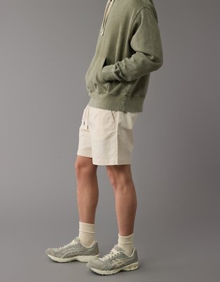 Мужские брюки American Eagle AE Flex 7" Lived-In Linen-Blend Trekker Short — фото 5