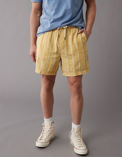 Мужские брюки American Eagle AE 7" Lived-In Linen-Blend Trekker Short