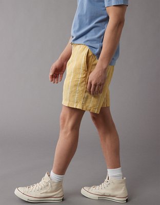 Мужские брюки American Eagle AE 7" Lived-In Linen-Blend Trekker Short — фото 5