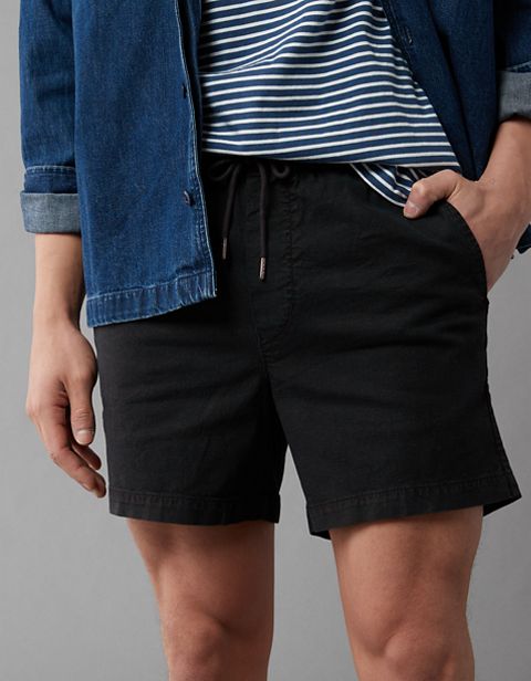 Мужские брюки American Eagle AE Flex 5" Linen-Blend Trekker Short