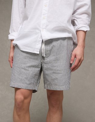 Short Trekker rayé à l’aspect déjà porté de 7 po AE