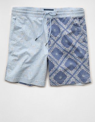 Мужские шорты American Eagle AE Pride 7" Lived-In Trekker, цвет: Потёртый синий — фото 4