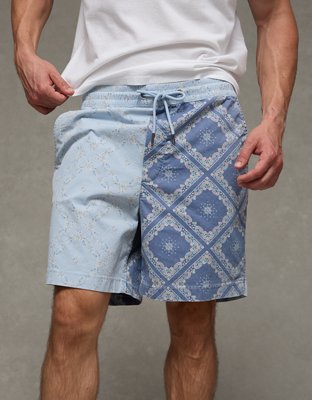 Мужские шорты American Eagle AE Pride 7" Lived-In Trekker, цвет: Потёртый синий — фото 6