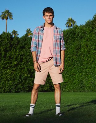 AE 9" Flex Lived-In Khaki Short