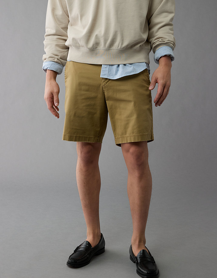 AE Flex 12 Longer Length Lived-In Khaki Short