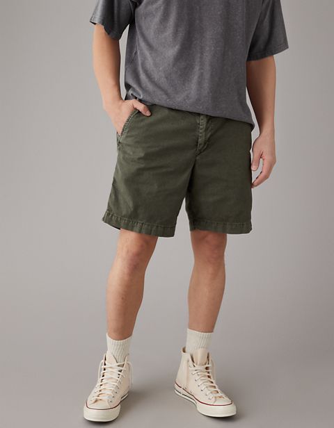 Мужские брюки American Eagle AE Flex 9" Weekend Linen-Blend Short