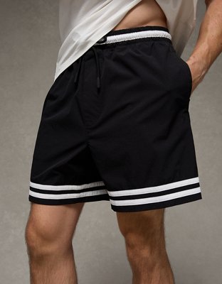 Мужские шорты American Eagle AE 24/7 Lightweight Tech, цвет: Чёрный — фото 7