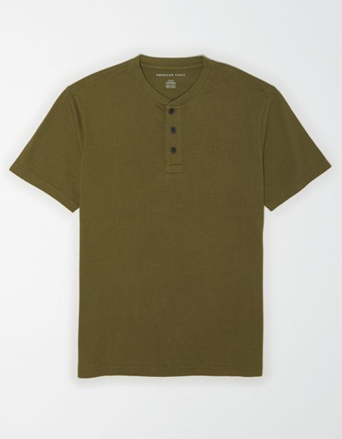 Мужские футболки American Eagle AE Super Soft Icon Henley T-Shirt