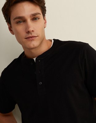 AE Short Sleeve Henley T-Shirt