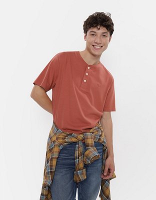 AE Short-Sleeve Henley Icon T-Shirt