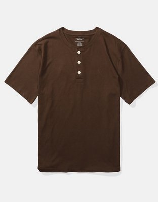 AE Short-Sleeve Henley Icon T-Shirt | American Eagle