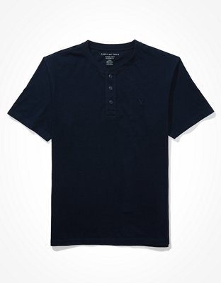 AE Short Sleeve Henley Icon T Shirt