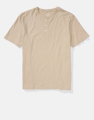 Мужские футболки American Eagle AE Short-Sleeve Henley Icon T-Shirt — фото 3